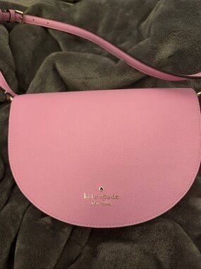 kate spade pink leather half-moon crossbody